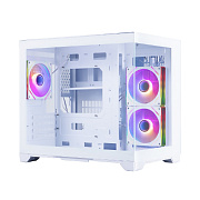 Компьютерный корпус 1STPLAYER MEGAVIEW MV6-TP ARGB White (MV6-TP-WH-2FC7R-W-1FC7-W)